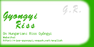 gyongyi riss business card